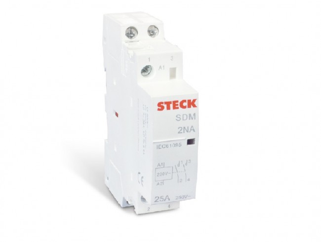 Contacteur Manuel 40A 2NA 230V - Pour Circuits électriques, Contact Normalement Ouvert